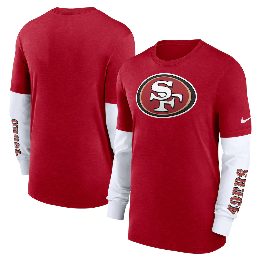 2023 Men NFL San Francisco 49ers Nike Long Tshirt->->Sports Accessory